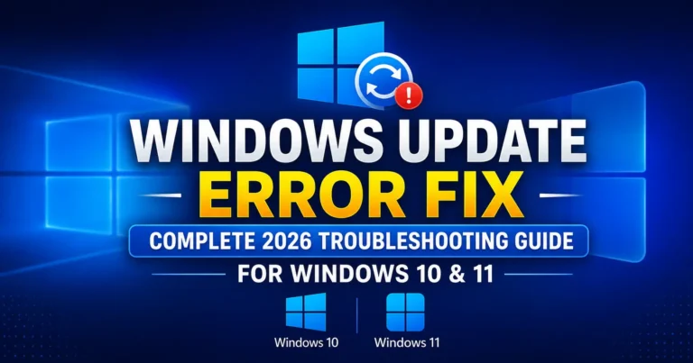 Windows Update Error Fix – Complete 2026 Troubleshooting Guide for Windows 10 & 11