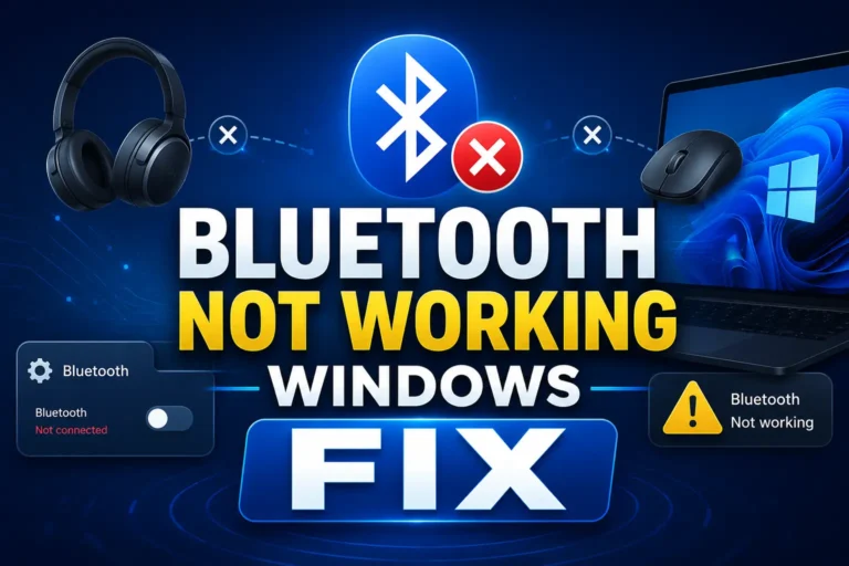 bluetooth not working windows fix